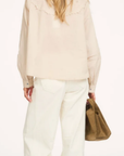 KERREN Fancy embro blouse blouse cloud dancer