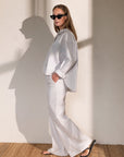 IBET pull on poplin pants Mineral Grey