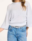 VELUSE Knitted wide sleeves alpaca blend sweater licht blauw