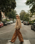 IMME LEATHER PANTS CARAMEL