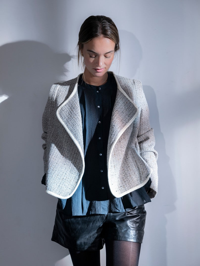 CARTER BLAZER GREY MELANGE