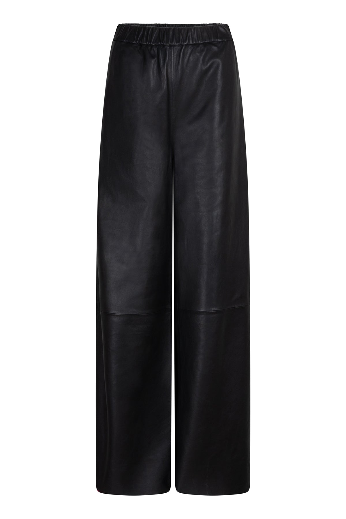 IMME LEATHER PANTS ANTHRACITE