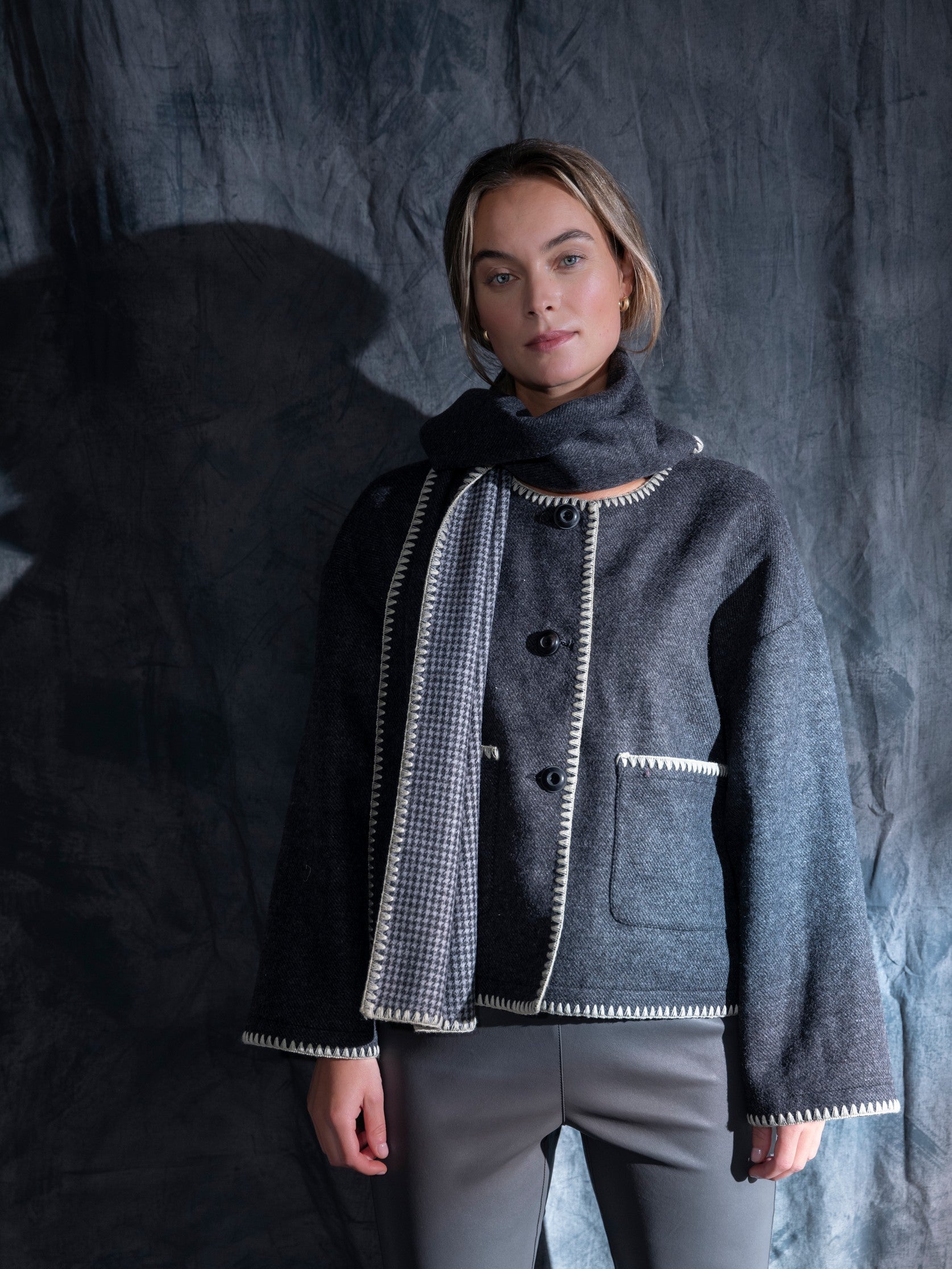 ISAC JACKET ANTHRACITE MELANGE