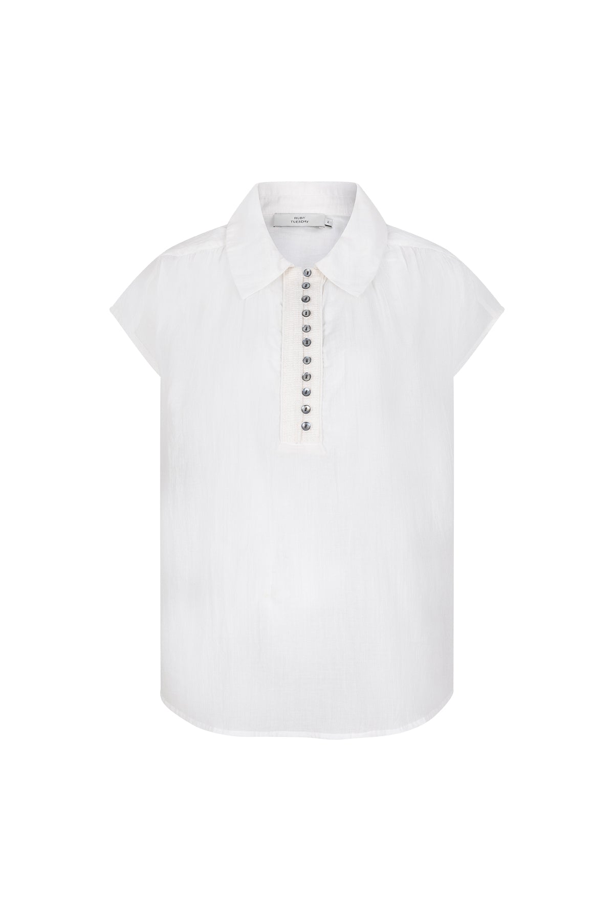 ILICE white woven sleeveless top