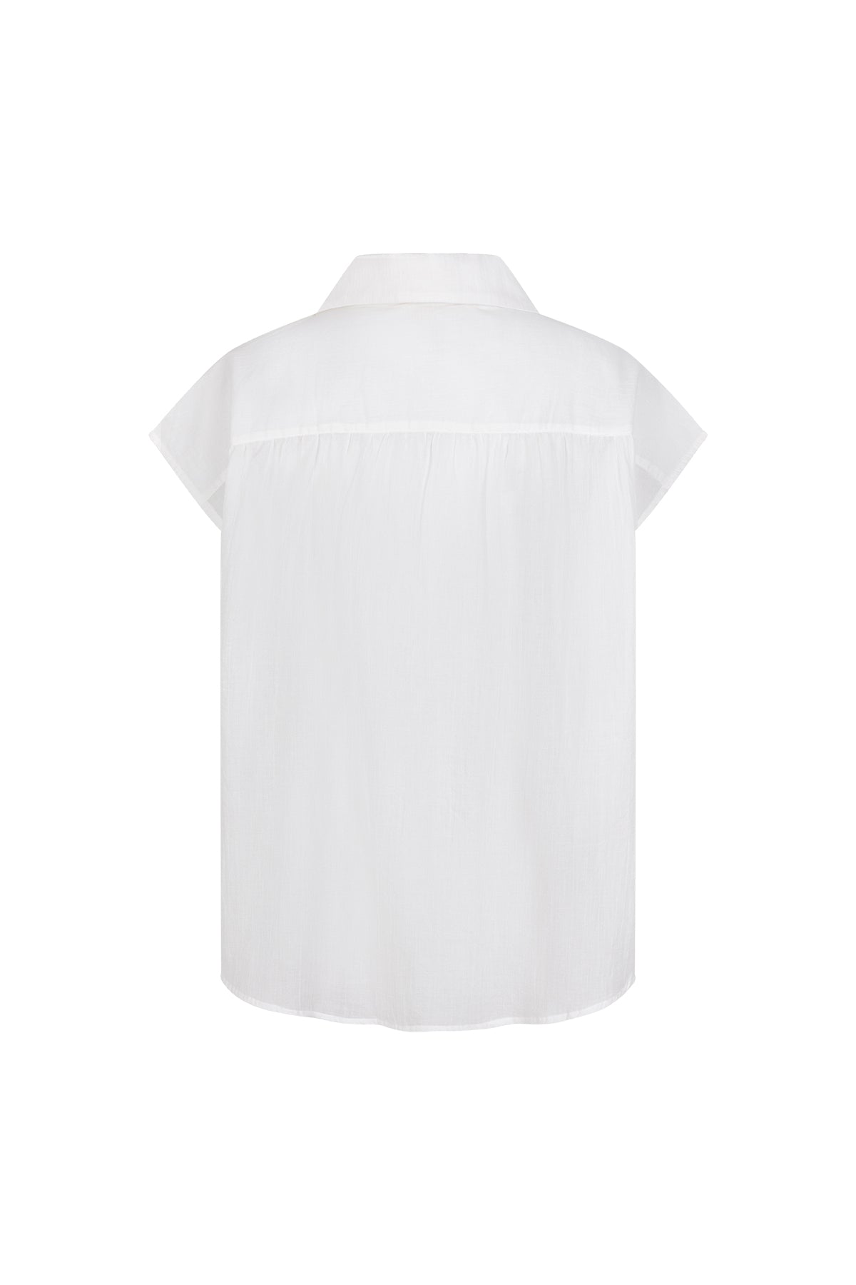 ILICE white woven sleeveless top