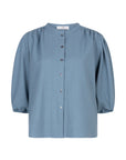 PERRYN short sleeves blouse top sea blue