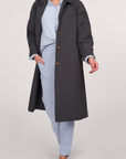 CHARLIZE long coat of coated fabric