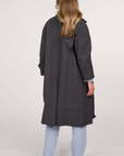 CHARLIZE long coat of coated fabric