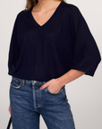 VAYEN night blue v neck relaxed pull