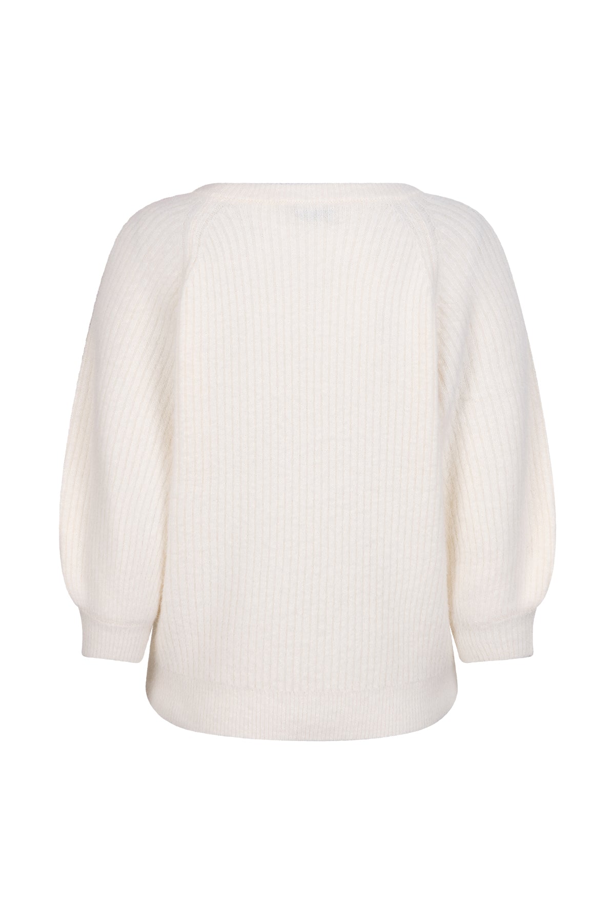 VEERE, off white round neck knitted top
