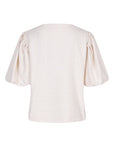 PHILIPPA half balloon sleeve structured fabric top Warm Sand