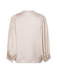 IVETT V neck smocked top Coconut Milk