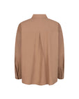 IBINE long sleeves poplin blouse coffee