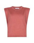 VASCO sleeveless knitted top Coral