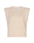VERROS sleeveless knitted top Sand