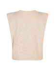 VERROS sleeveless knitted top Sand