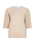 VERIE knit top with wide short sleeves Sand