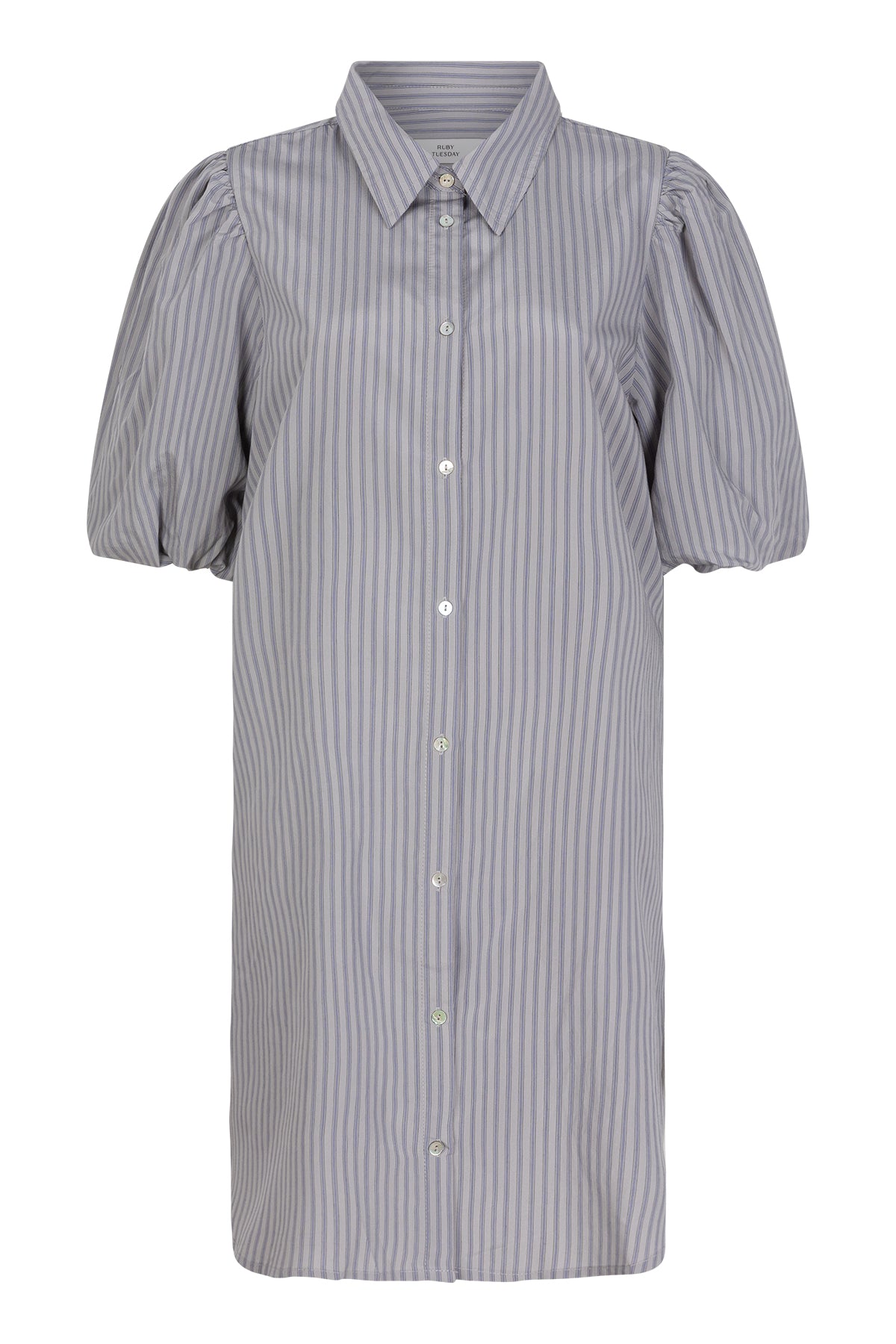 CAMMI short dress placket balloon sleeves