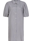 CAMMI short dress placket balloon sleeves