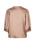 IVETT V neck smocked top Sunkiss