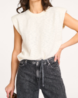 VERROS sleeveless knitted top Snow White