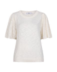 VERIE knit top with wide short sleeves Snow White