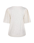 VERIE knit top with wide short sleeves Snow White