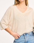VAYEN v neck relaxed pull grijs
