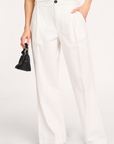 IEME straight pants with pleated waistband