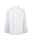 Imen dubbel manchet poplin blouse wit