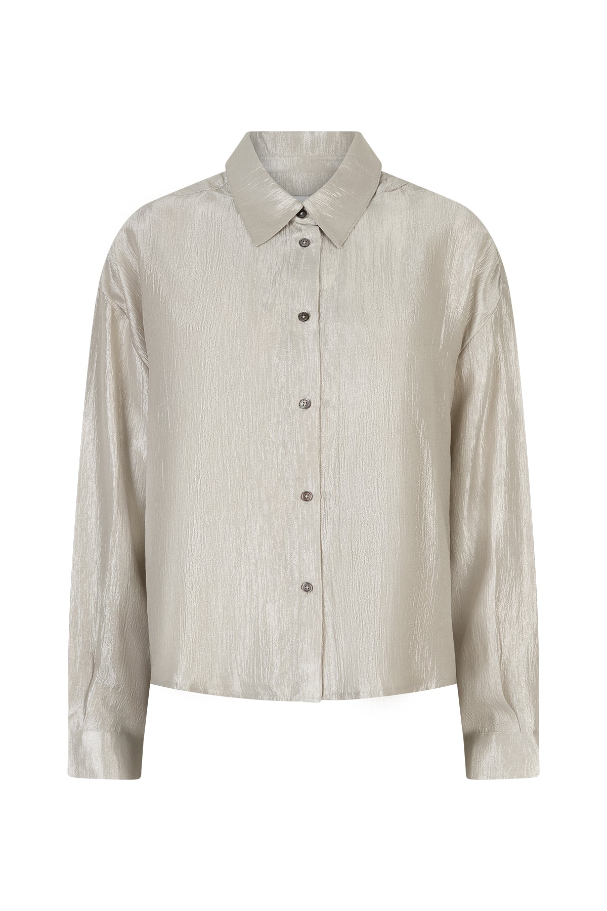 Camile parelmoer glans blouse