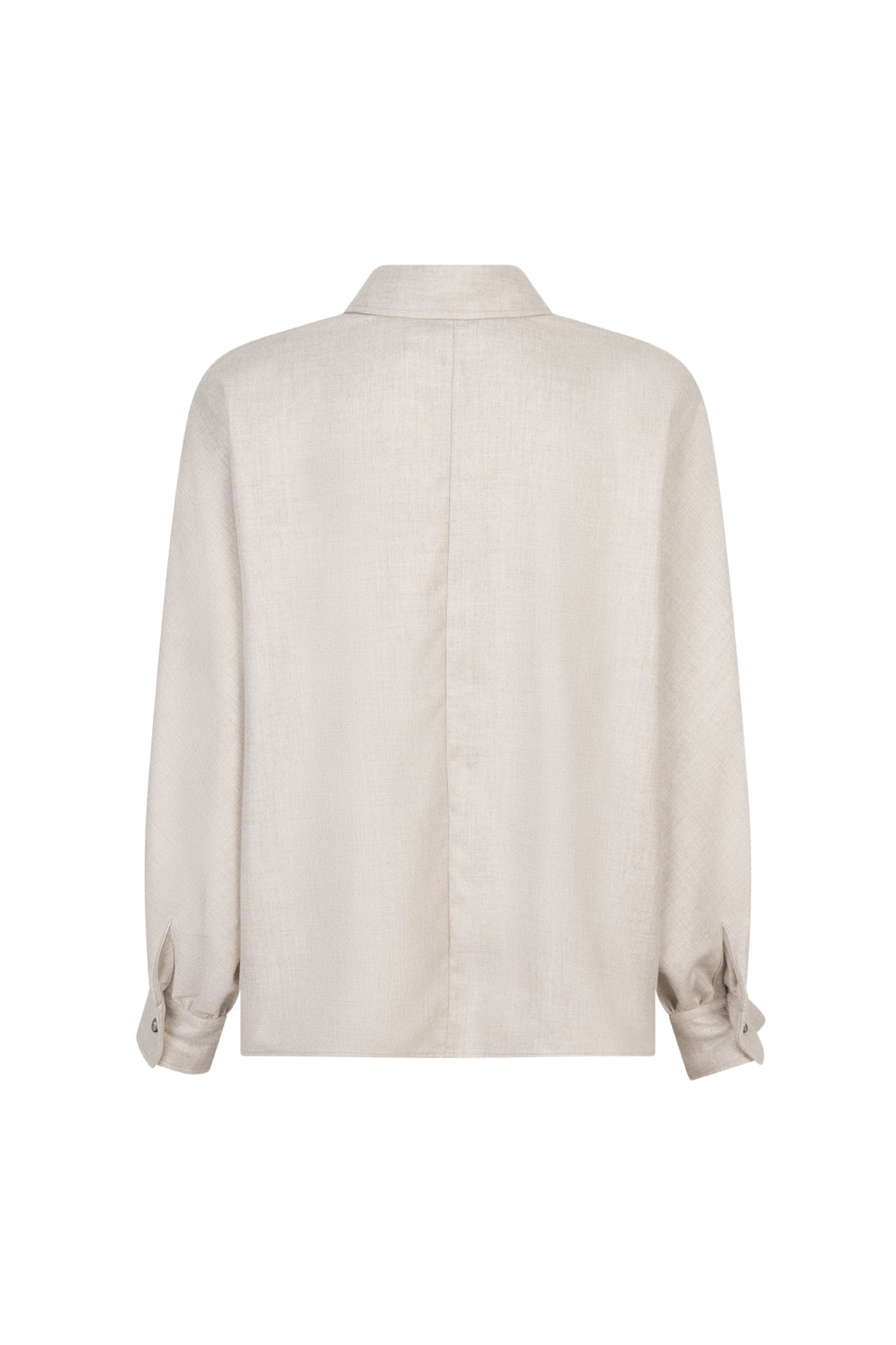 Pelline zand kleurige blouse lichte vleermuismouw