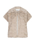 Iann fake fur gilet zand