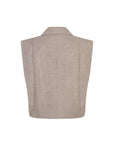 Chava wol blend gilet taupe melange