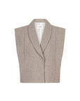 Chava wol blend gilet taupe melange