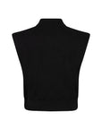 Vadim sleeveless merino blend col top anthracite
