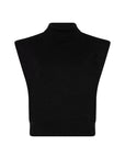 Vadim sleeveless merino blend col top anthracite