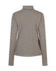 Cammi lange mouw gestreepte jersey col top