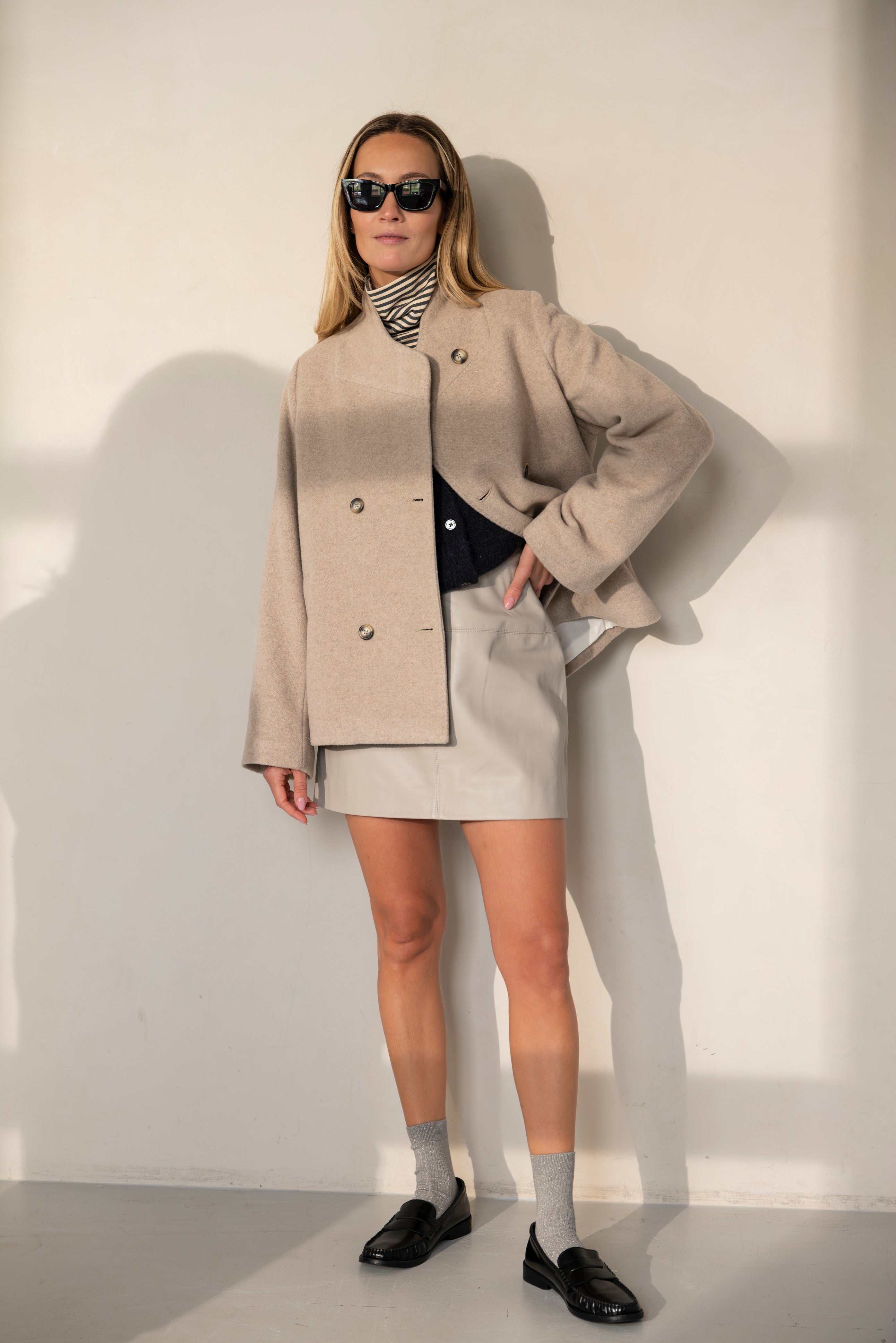 Illios schaapsleren korte rok