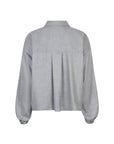 Perrine cropped shirt Grey Melange with elastic cuffs