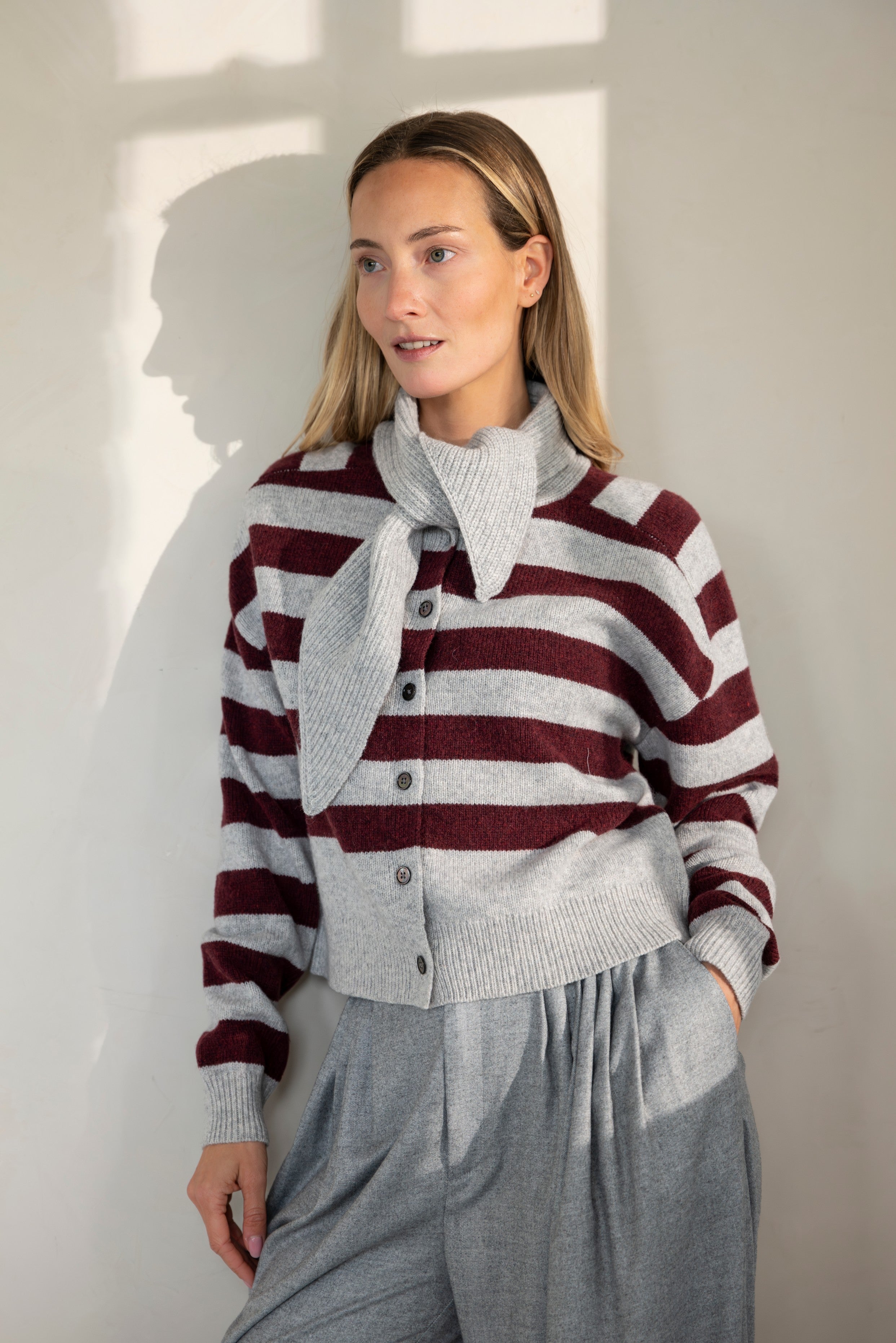 Veri lamswool scarf cardigan