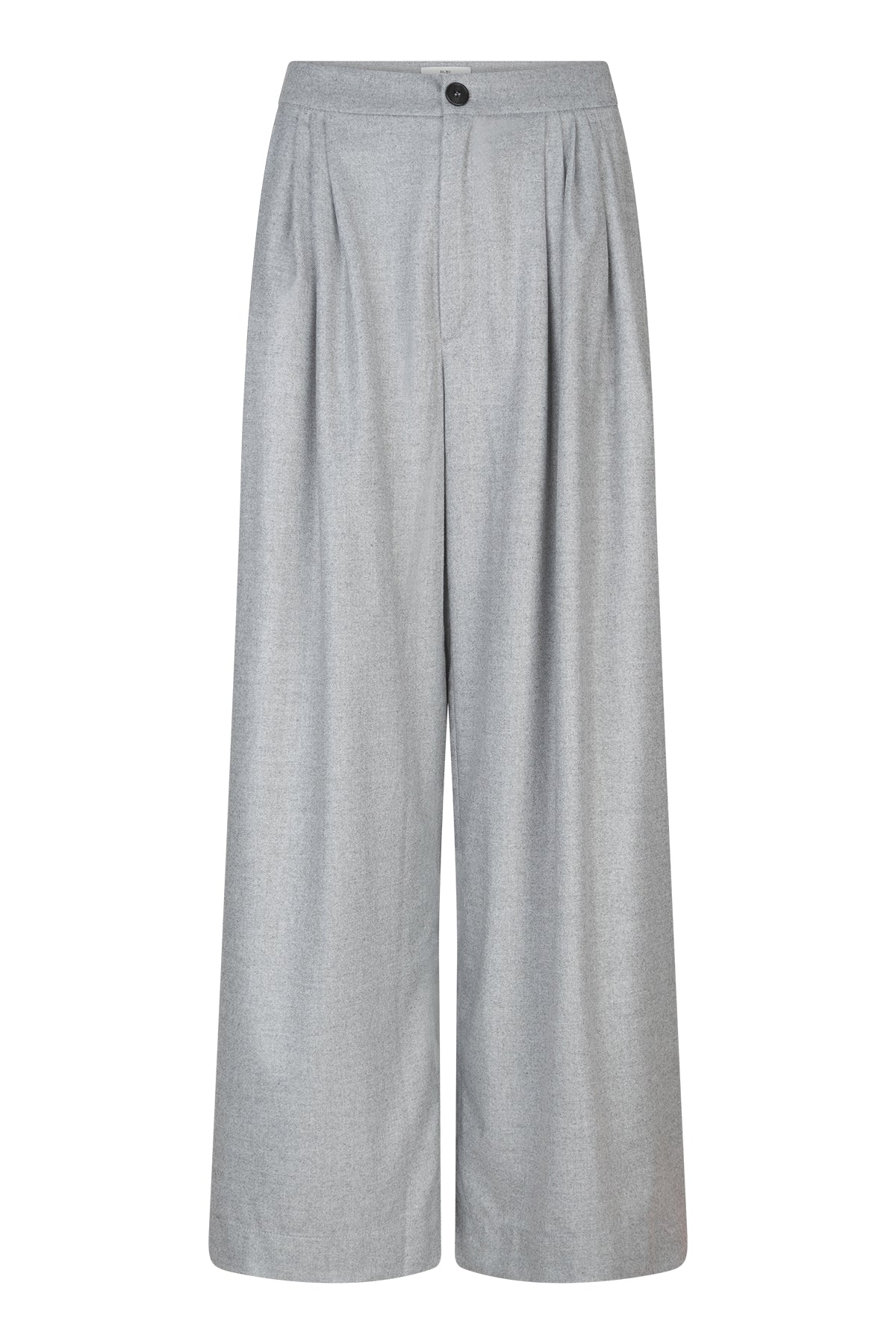 Perce pleated wide leg pants Grey Melange