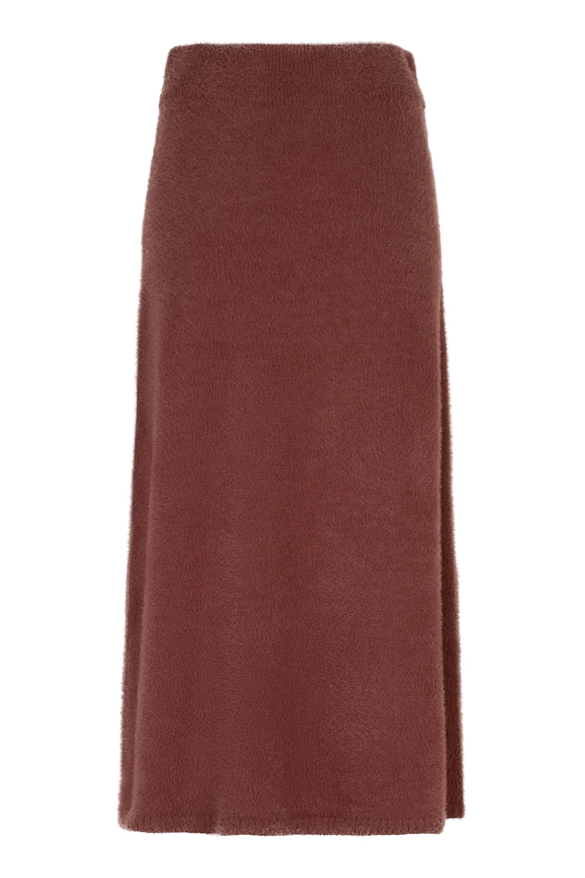 Vilette fluffy knitted maxi skirt