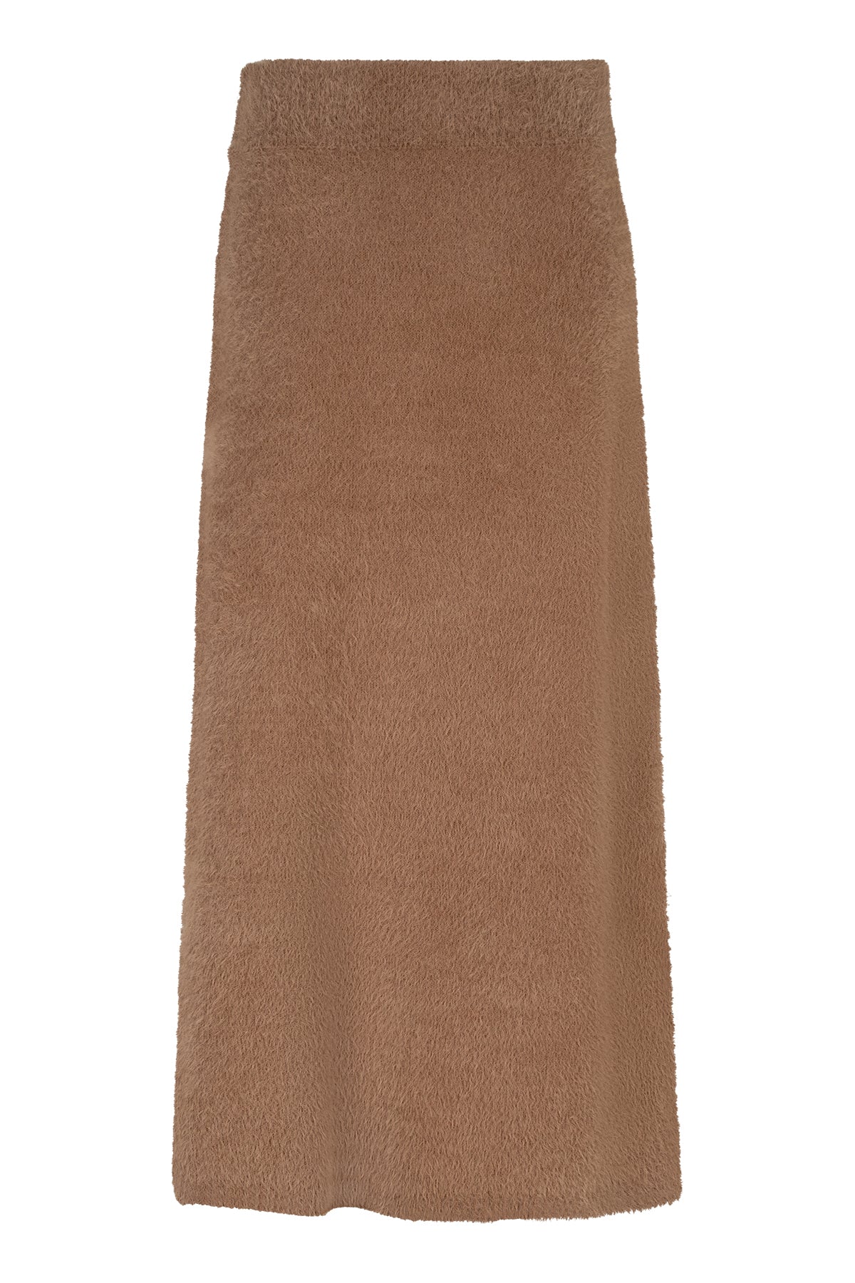 Vilette fluffy knitted maxi skirt mocca