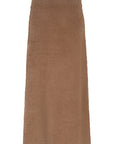 Vilette fluffy knitted maxi skirt mocca
