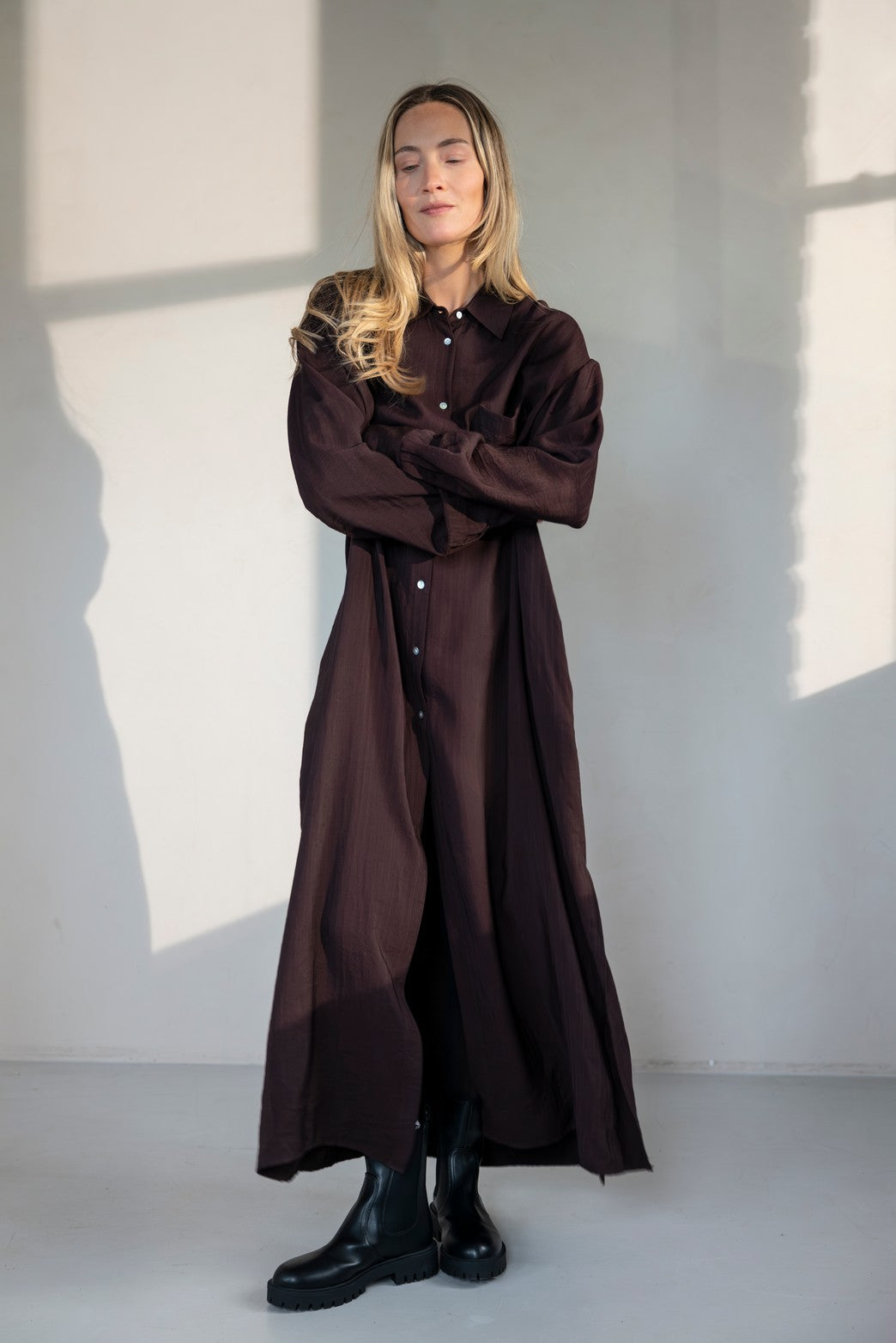 Ilian long sleeves maxi dress