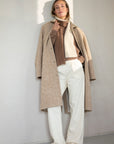 Victore fluffy scarf mocca