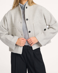 Cesar short woolblend jacket Light Grey