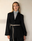Perre blazer blouse zwart