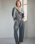 Pieke barrel pants Dark Grey Melange